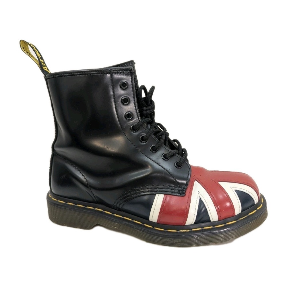 Rare Dr. Marten Union Jack Flag Combat Boots US Men's 7/Women's 8